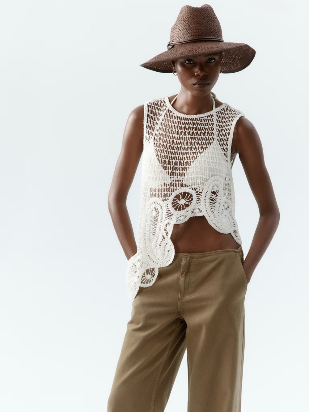 BNWT H&M Handmade Straw Hat